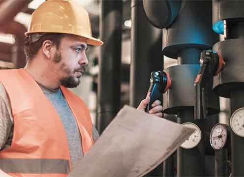 Commercial boiler service and maintenance engineer in Los Angeles facility